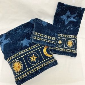 VTG Springmaid Celestial Towel Set Bath Hand Washcloth